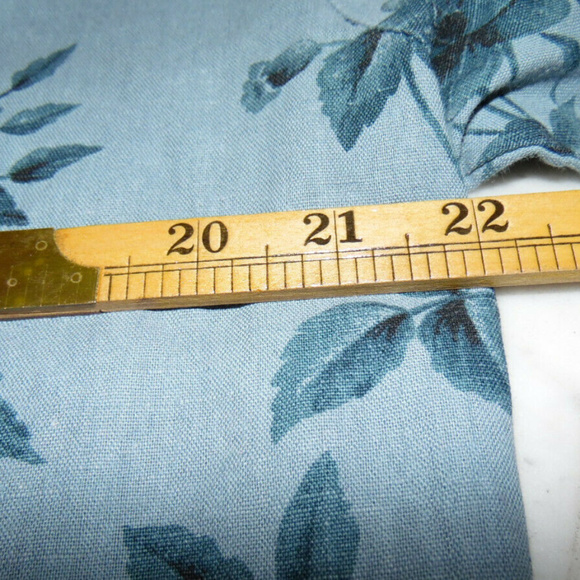 Womens~Cotton Studio~ Blue flower~long sleeve - Picture 7 of 8